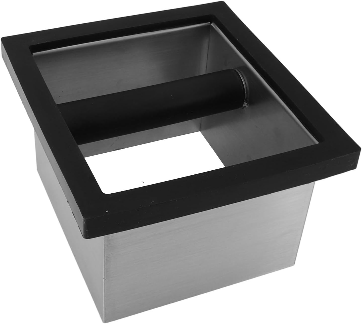 Focket Bottom Slam Boxes Bump, Stainless Steel Coffee Boxes Ramp with Built-in Desktop Waste Bucket for Cafe