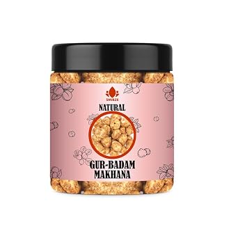SMIBZE Natural Gur Badam Makhana 5 OZ / 142 Gram