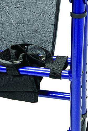 Lumex Set N' Go Wide Rollator, Height-Adjustable Walker With Wide Seat, Short And Tall Use, Blue #TOP5