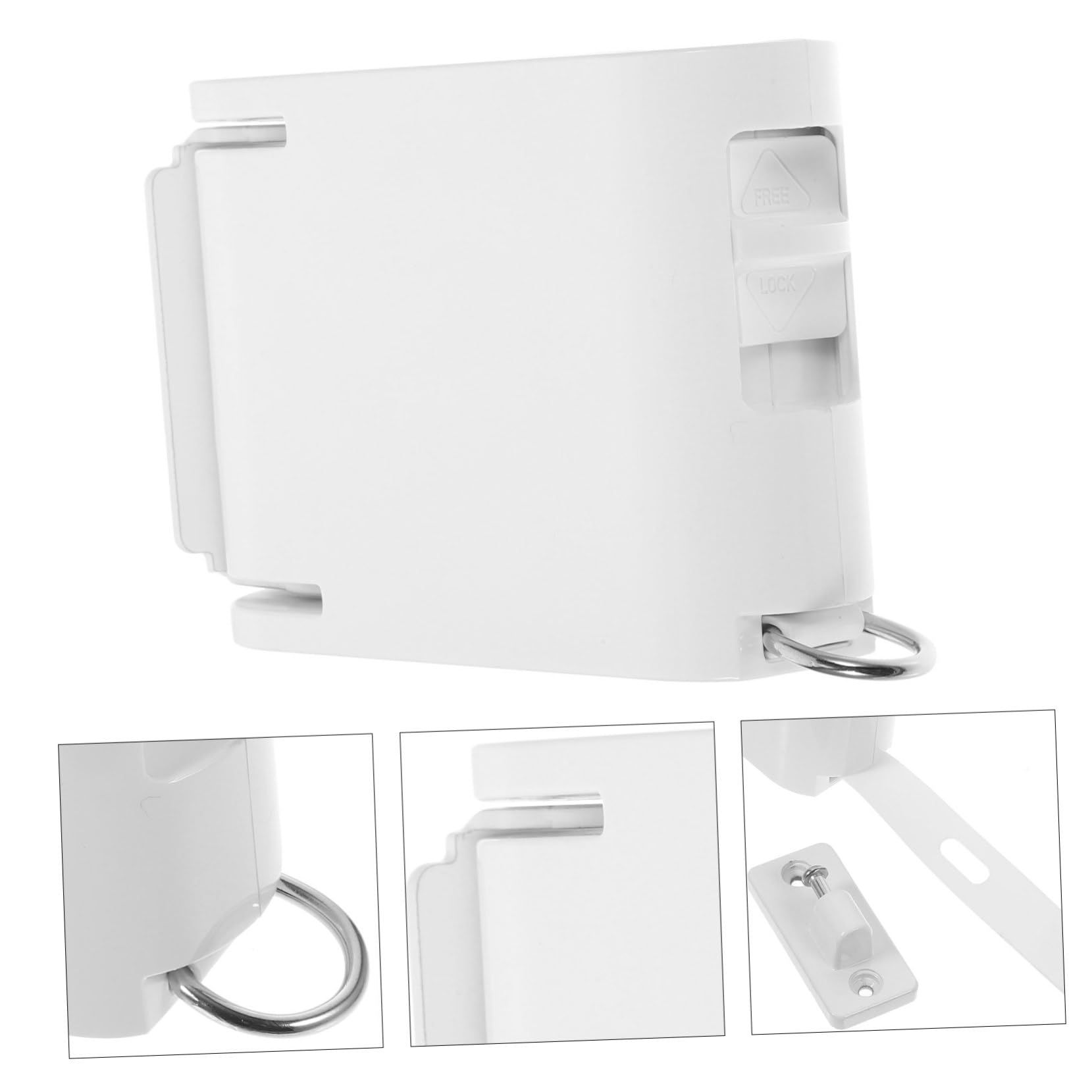 Einziehbare Wäscheleine Weiß mit Schraubenfreier Montage Verstellbare Länge aus Abs und TPU für Innen und Außenbereich zum Trocknen von Kleidung und Decken