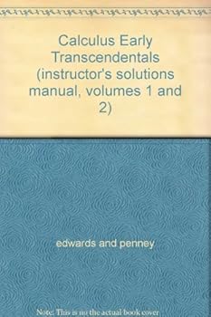 Paperback Calculus Early Transcendentals (instructor's solutions manual, volumes 1 and 2) Book