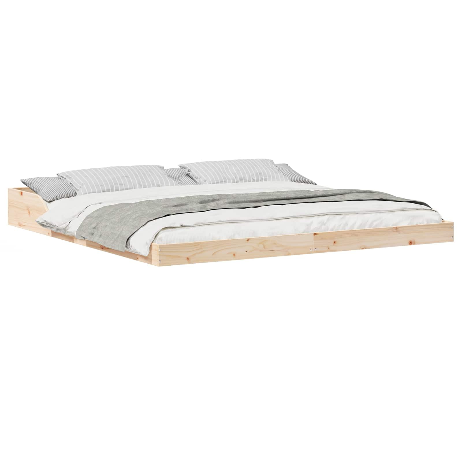 vidaXL Struttura del letto Marrone 200 x 220 cm Pino massello