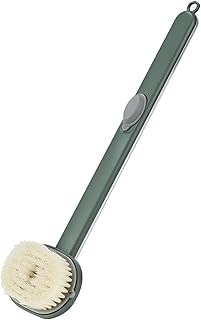 Body Scrub Brush - Liquid Soap Dispensing Long Handle Massaging Brush for Bath and Back Cleansing (1 pcs)