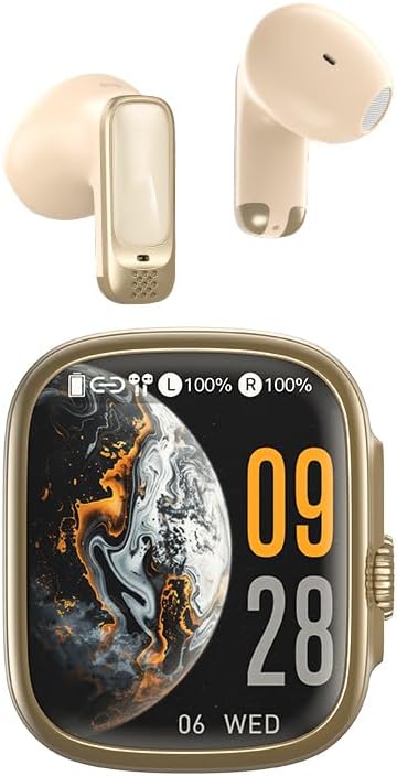 NE72 Earbuds, 2026 New AI Translation Earbuds in Real Time, Language Translator Headphones with LCD Touch Screen Audifonos Traductores Inglés Español Support 165 Languages for Travel Business- Beige image 4