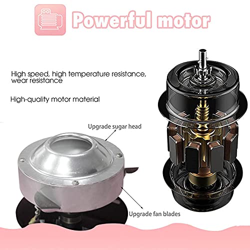 Ruiseawing Premium-Zuckerwattemaschine 1000 W, professionelle Zuckerwattemaschine im Jahrmarktstil, Musik mit USB-Bluetooth-Funktion, einfach zu bedienen und schnell Zuckerwatte herzustellen – Bild 5