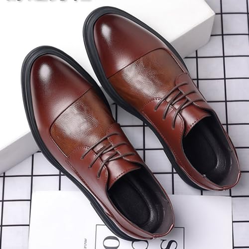 YZABEL Classic Lace-up Formal Tuxedo Shoes Business Oxford Shoes Fashion Slip-On Round Toe Walking Office Loafers Work Flats2