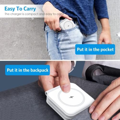 Newest Ankilo 3 in 1 Wireless Charging Station, Foldable Wireless Charger Magnetic Fast Wireless Charging Pad, Compatible with iPhone 14/13/12/11, Samsung Galaxy, Apple Watch, AirPods Pro(No Adapter)
