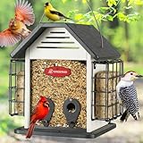 Kingsyard Bird Feeder for Outdoor Hanging, WPC Composite 3...