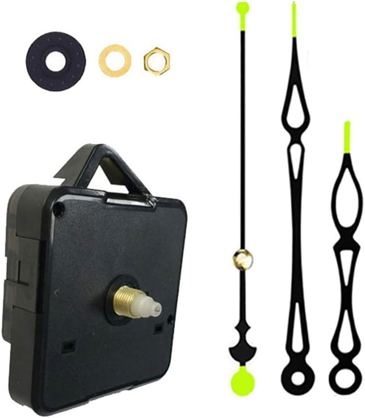 Silent Quartz Clock Movement Kit with Long 13mm Shaft DIY Wall Clocks, Wooden//Craft Clocks, Replacement Mechanism 25-30cm Panels, AA Battery Powered(8#)