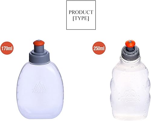 Miniatura 7 de AONIJIE 2 botellas de agua plegables deportivas sin BPA + 2 tapas de popotes de repuesto  Hervidor de agua de TPU para refrescos, botella plegable
