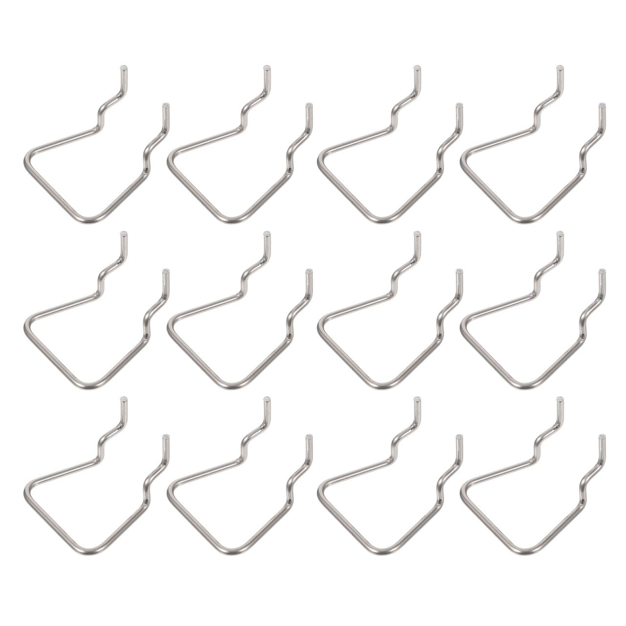 Crochets pour panneau perforé acier inoxydable aménagement atelier support outils 12 pièces