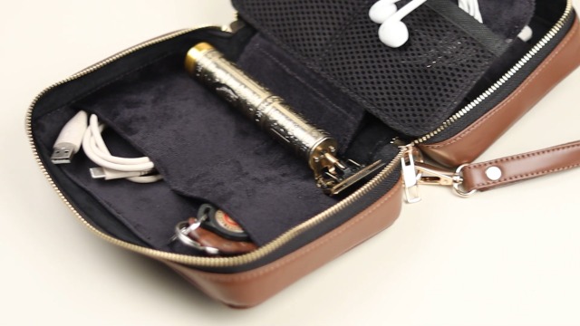 Gadgetbite Genuine Leather Tech Organiser for Travel and Daily Use