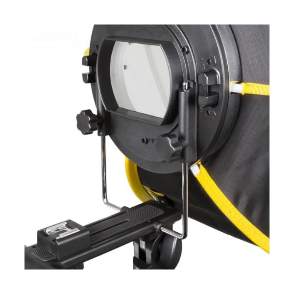 SMDV D60 II Firefly Pro Beauty Softbox Diffuser (Leuchtfläche 60 cm, geeignet für Blitzgeräte) schwarz/gelb – Bild 4