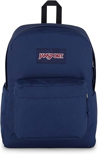 Miniatura 5 de JanSport - Mochila Superbreak Plus para escuela, trabajo, viajes o para la laptop, con bolsillo para botella de agua, estampado Red Tape