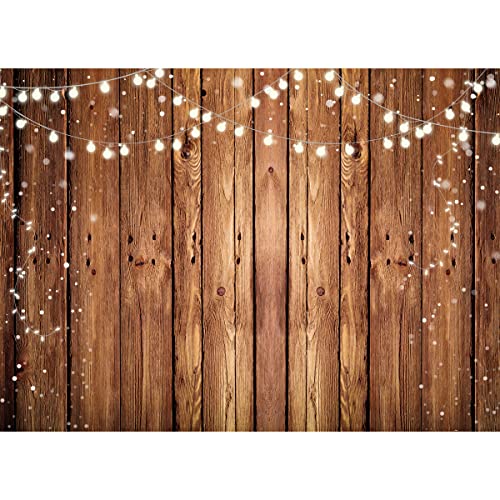 Alltten 8x6FT Brown Wood Backdrop Rustic Photo Backdrop Country Wooden