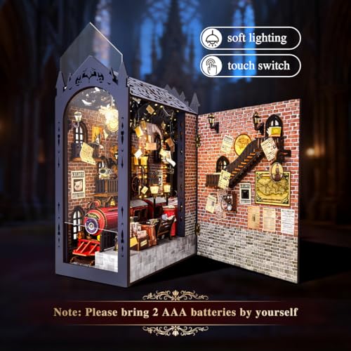 Htoytoy Retro Train Station Book Nook Kit thumbnail 4