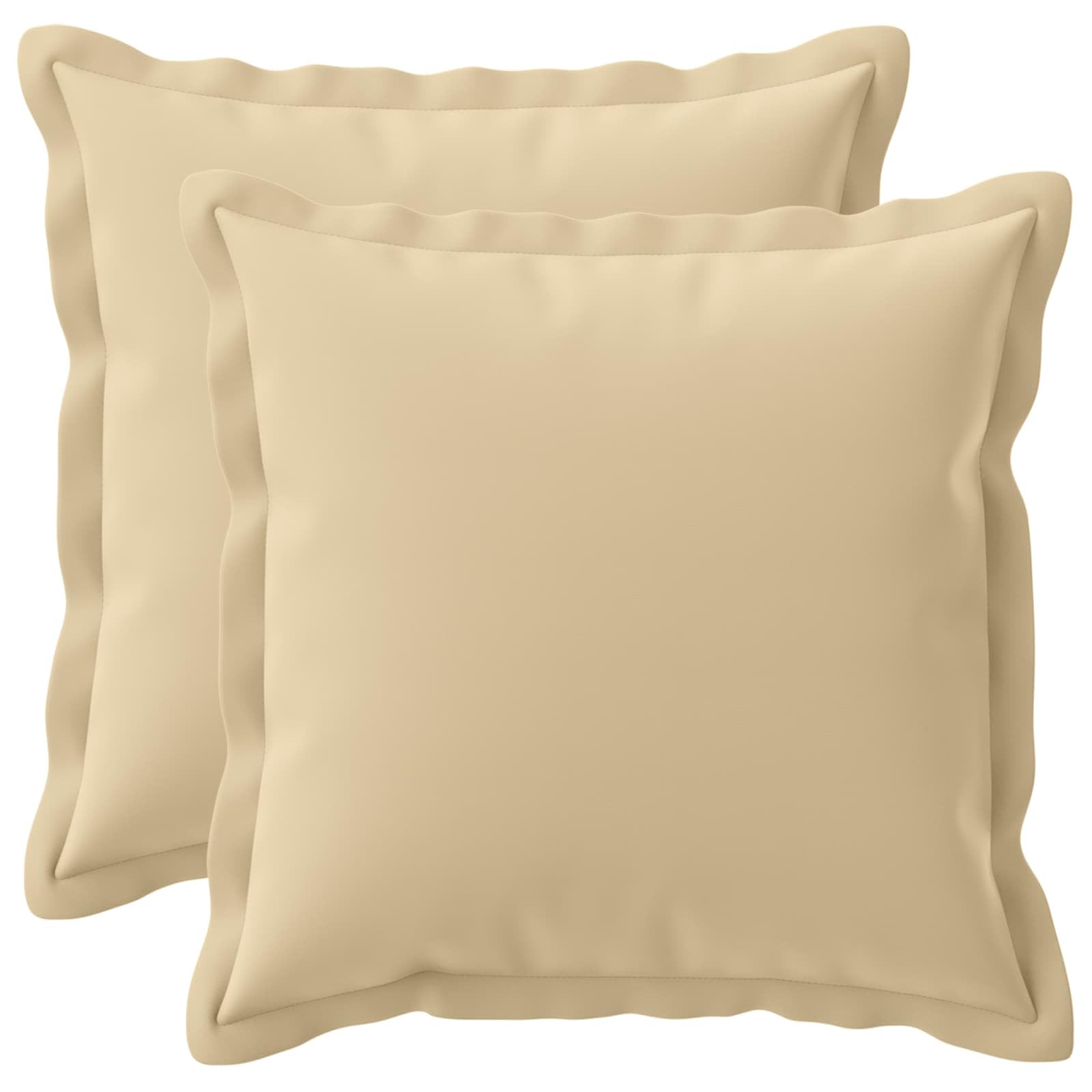 vidaXL Cushion Cover 2 pcs HOUTEN Beige 40 x 40 cm Polyester