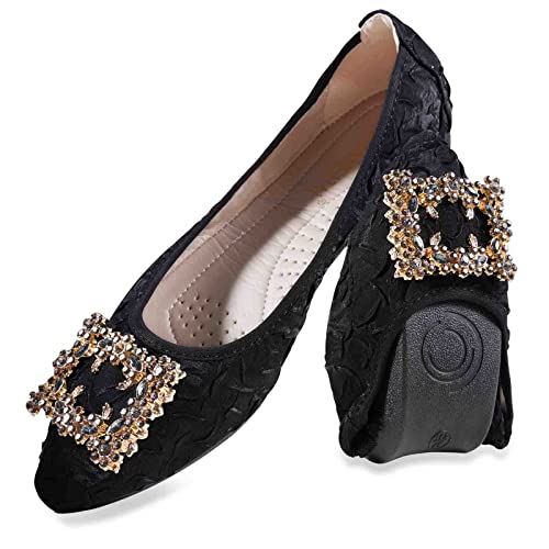 Ballerines plates confortables pour le bureau avec bout pointu chic