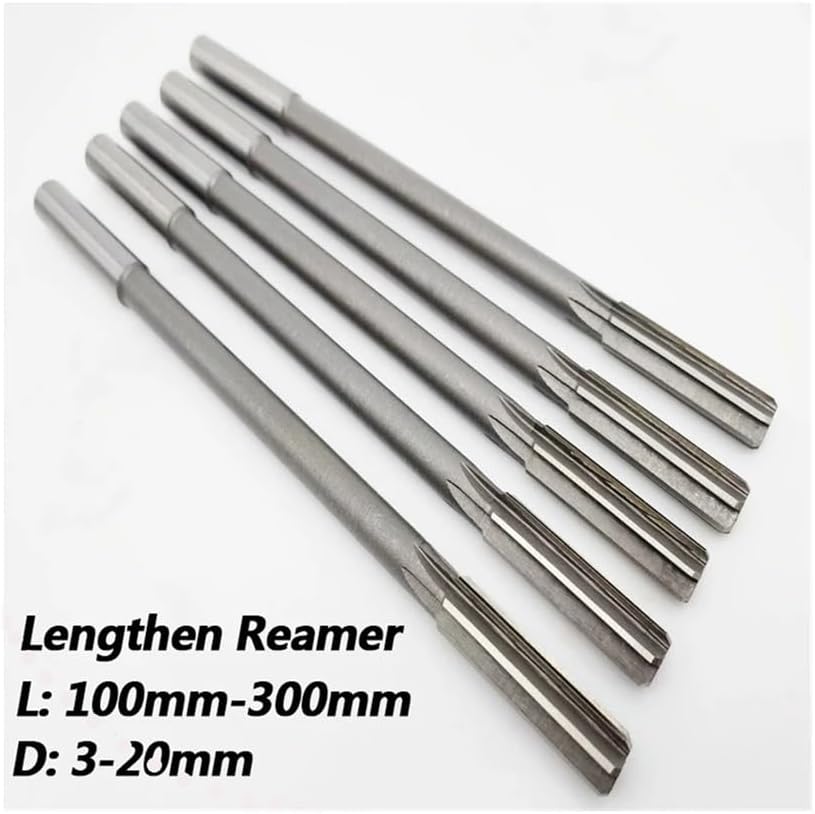 1Pc Lengthen Reamer HSS H7 Straight Shank Machine Chucking Reamer 3-20mm x 100mm-300mm for Metal Steel Aluminum Hole Drill(14X300mm)