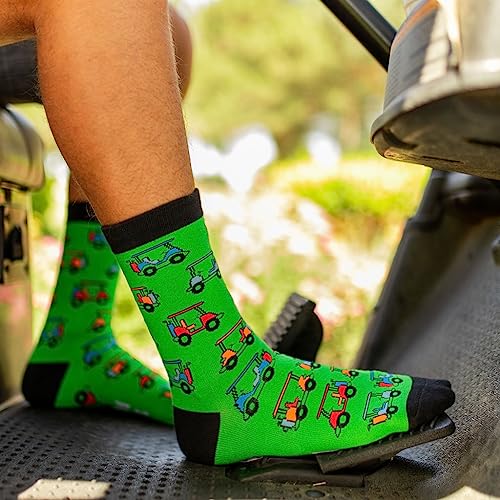 Lavley Funny Golfing Socks For Men, Women & Teens - Unique Golf Gifts For Golfers/Golf Stocking Stuffers (Rolling Golf) #TOP5