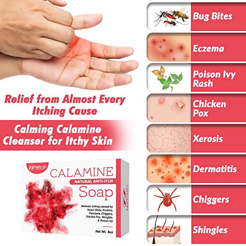image for Natrulo Natural Instant Itch Relief Soap Bar – Calming Calamine Soap