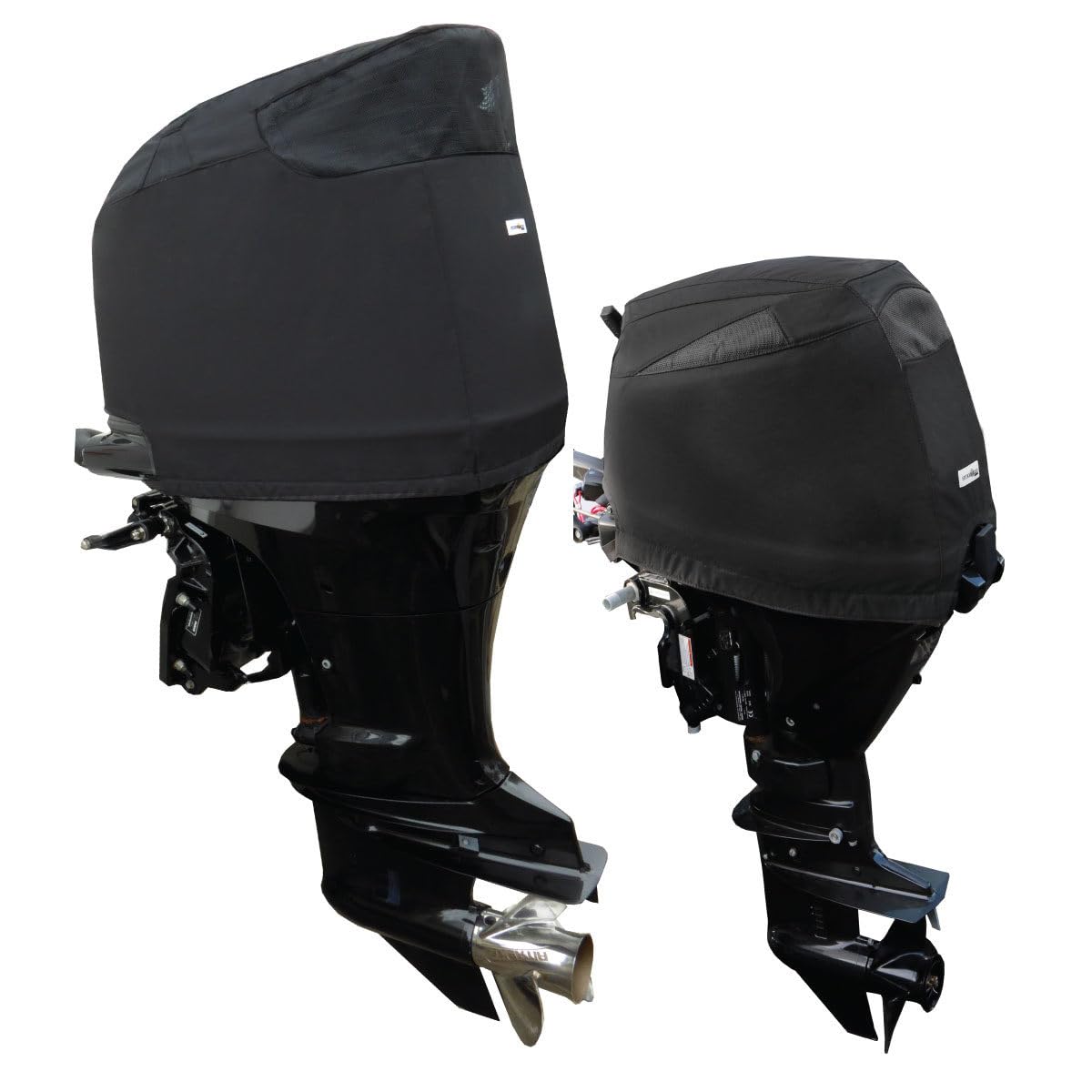 Oceansouth Coperture ventilate su misura per motore fuoribordo Suzuki (bianco, DF15A, DF20A 2CYL 327cc (dal 2012 al 2024))
