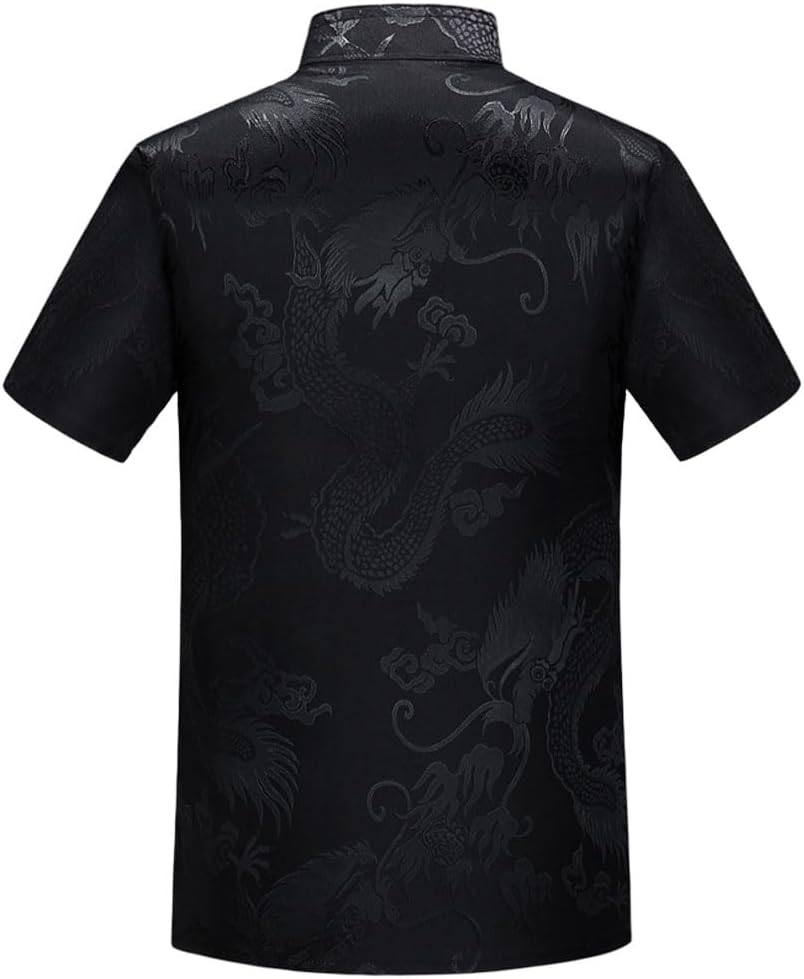 Kung Fu Tops Uniform Tang Men Chinese Traditional Clothing Hanfu Martial Arts Short Sleeves Shirt - Image 3