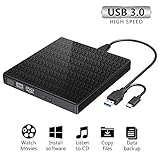 🍒【Grabadora CD/DVD Externa】 Uso de la avanzada tecnología USB3.0 con alta velocidad de 5 Gbps, especialmente diseñado con puerto dual tipo C y USB 3.0, una ranura para tarjeta SD y diseño de 2 puertos USB 2.0, Portátil Unidad de DVD grabadora es pequeño pero potente y se puede usar para transferir datos, lector, regrabador de CD, DVD, RW, insertar una unidad flash USB y cargar un teléfono móvil u otro dispositivo electrónico. Admite tarjeta SD, solo inserta y comparte tus recuerdos felices.