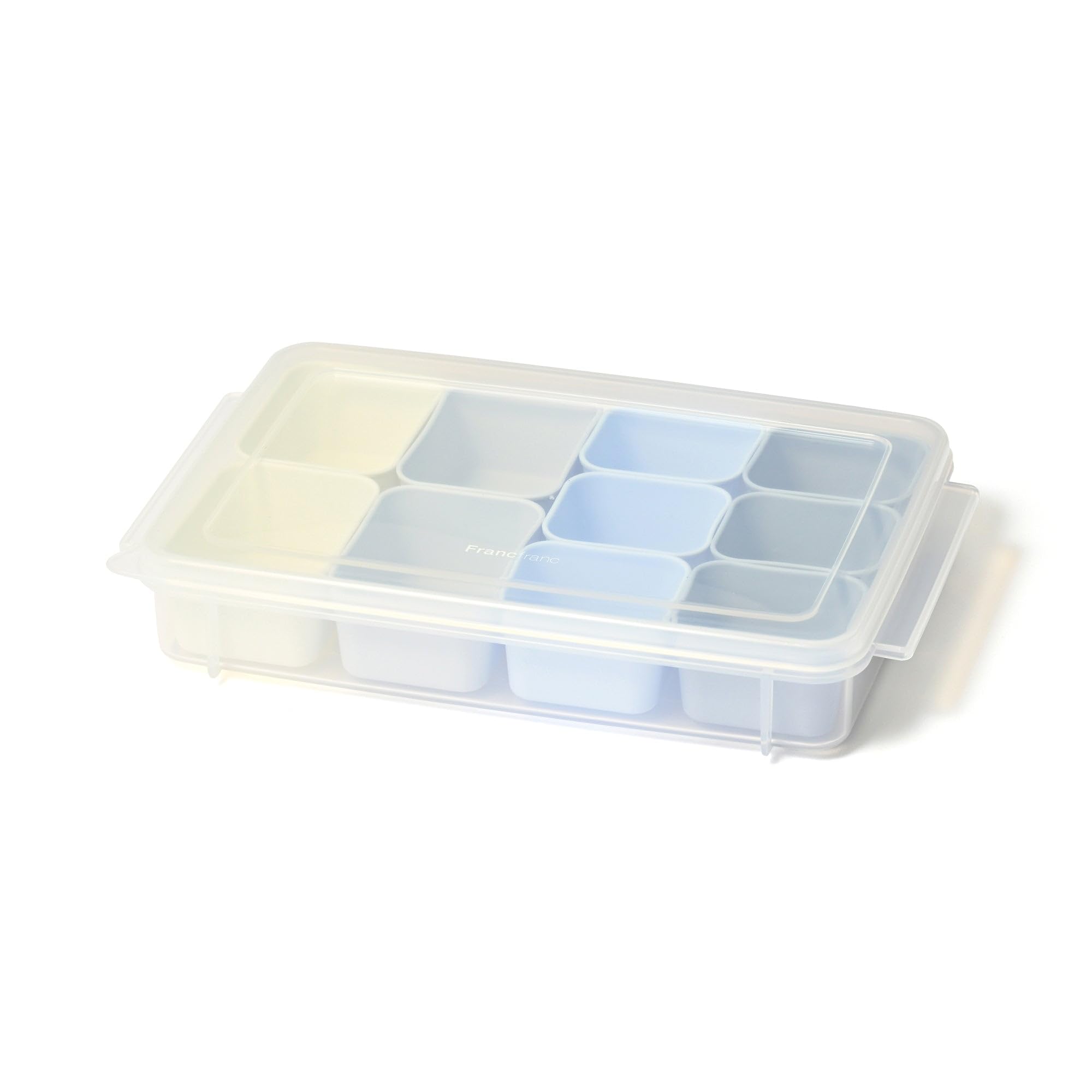 Francfranc Bento Silicone Cup Storage Containers Blue 10 Divided Cups Freezer Storage with Lids Kitchen Utensils