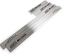 Vista 1 de W-POWER JDM Mugen - Protector de paso para umbral de puerta, protector de peldaños de acero inoxidable compatible con Honda Civic 2006-2011