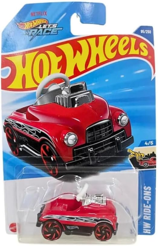 Hot Wheels Pedal Driver [Red], HW Ride-Ons 4/5, 95/250, 1:64 Scale Diecast Car