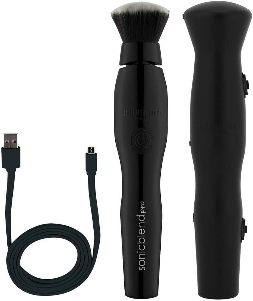 Michael Todd Beauty Sonicblend Pro Makeup Brush โ Rechargeable โ For Liquid, Cream, and Powder Based Make Up โ For All Skin Types