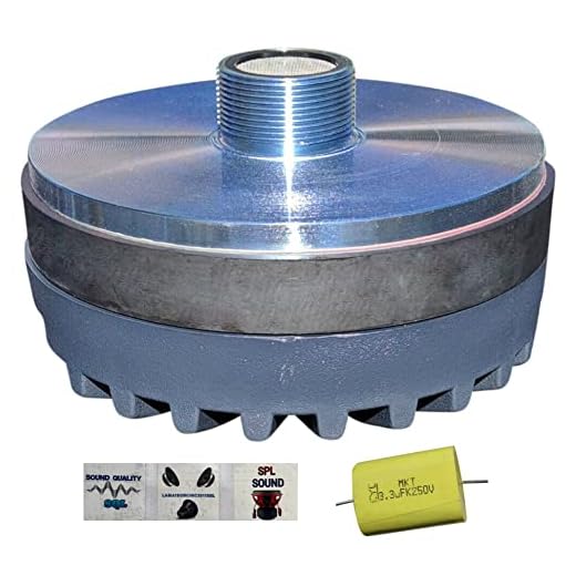 MASTER AUDIO 1 DRIVER DR8 a compressione tweeter 300 watt rms 600 watt max filettatura 3,44 cm per trombe 8 ohm 109 db bobina 5,20 cm, 1 pezzo + condensatore e 3 sticker gratis