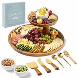 Grazerie Round Acacia Tiered Tray Stand