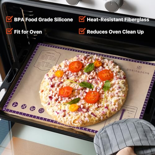 Image of Baking Mat, 24 inch x36 inch Silicone Extra Large Non Stick Baking Sheet Mat with Measurement Non-slip Dough Rolling Mat,Reusable Food Grade Silicone Counter Mat for Making Cookies,Macarons,Bread and Pastry