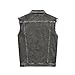 JYG Denim Vest for Men Casual Lapel Trucker Jeans Vests Fashion Vintage Sleeveless Vest (4X-Large, Grey)