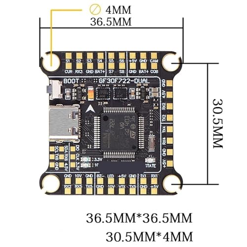 Contrôleur de vol F722 à double gyroscope pour stabilisation drone FPV - 2