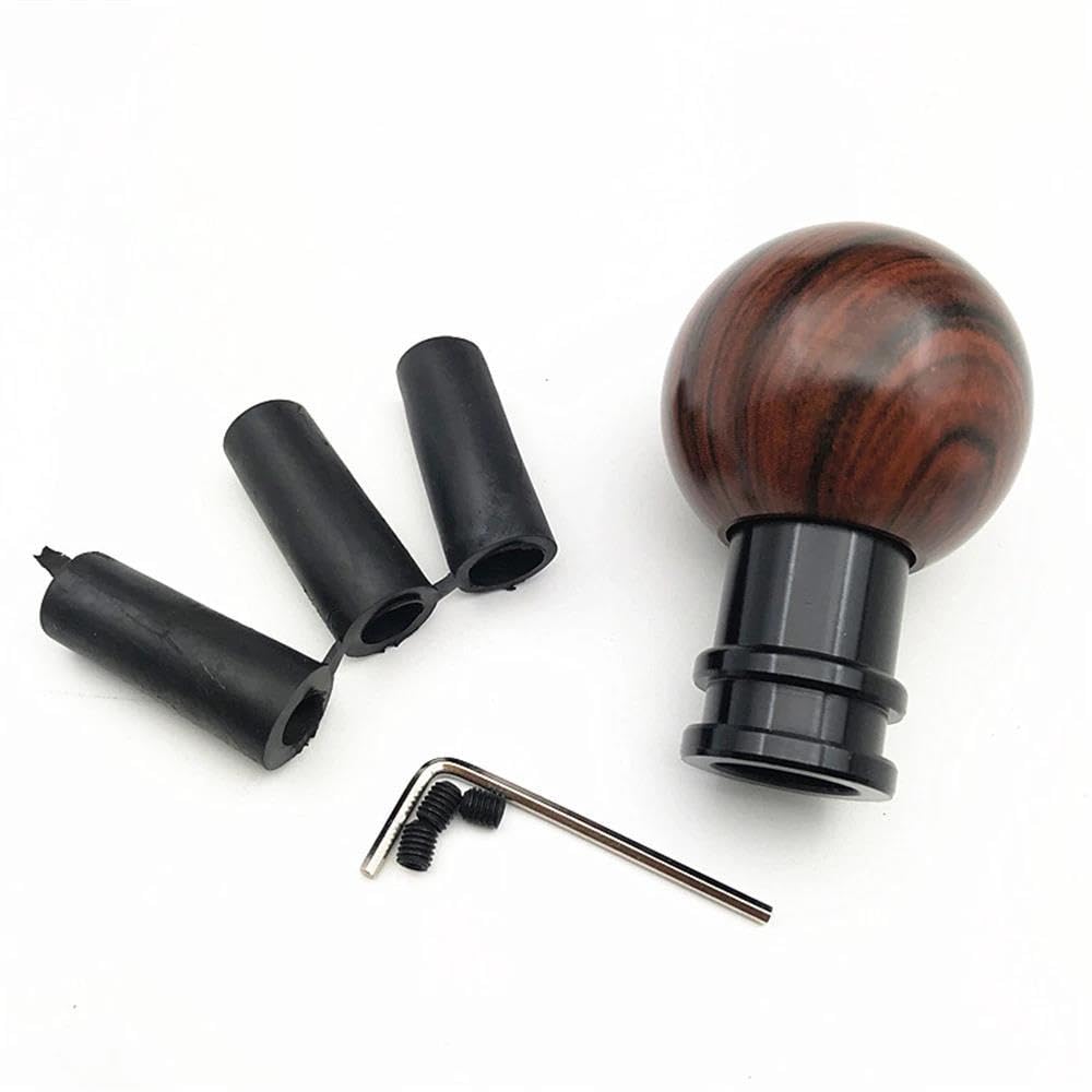 HYASDBWE Universal Mahogany Car Manual Transmission Gear Shift Knob Gear Stick Shifter Lever Knob for Toyota for Nissan Gear Shifter Parts(Red)