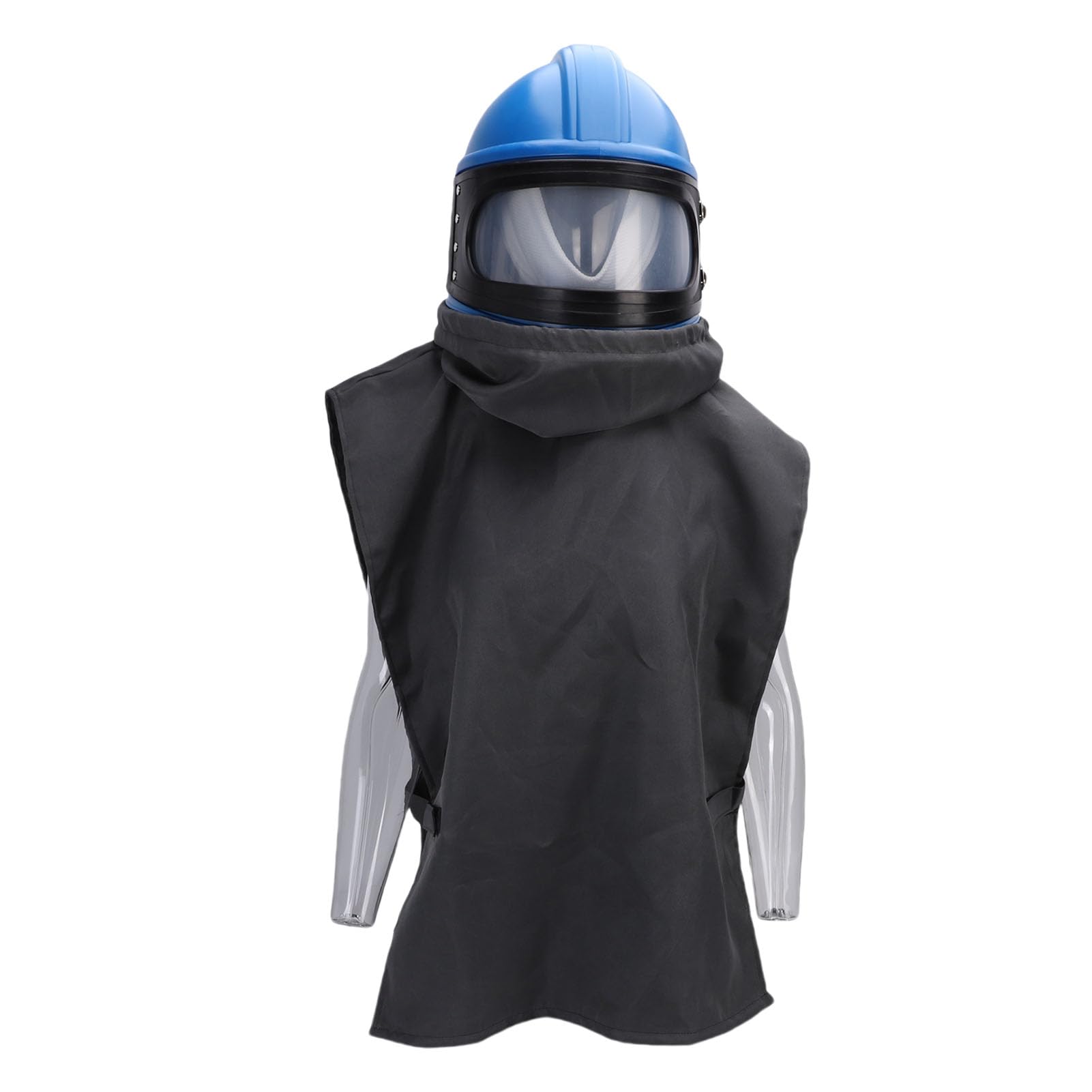 Capa de la Campana de arenas, Lona Sandblaster de arenas de arenas Máscara de Protección contra el Polvo Alimento para el Aire de Aire Sandblaster Casco para Pulverizar el Corte