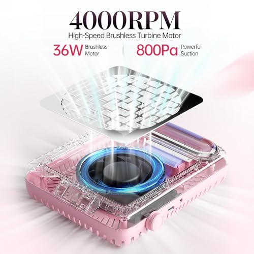 Recolector de polvo para uñas recargable krofaue miniatura 3