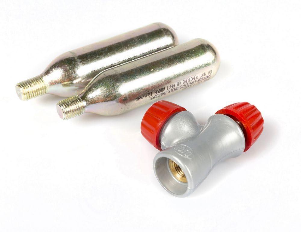 ON BIKE Erogatore CO2 16g Filettato Kit Gonfiaggio Pneumatici Rapido 2 Cartucce