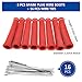 Spark Plug Wires Boots Heat Shields, 1500℉ Protector Covers Sleeves 6 Inch Automotive Spark Plugs Heat Shields Cover for SBC BBC 350 454 &16Pcs Stainless Steel Wire Ties (8 Pcs,Red)