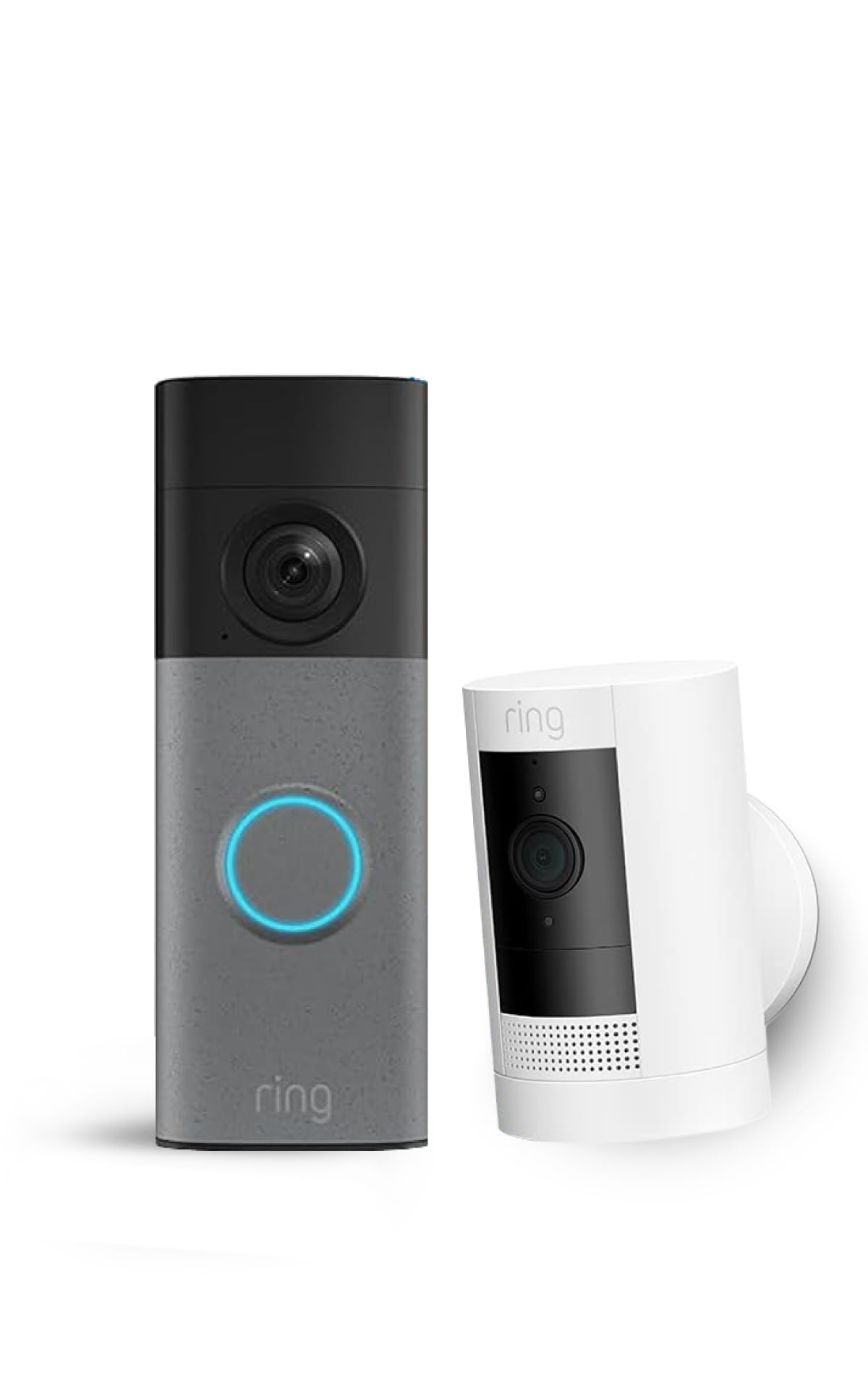 Ring Kit Sicurezza: Videocitofono (Ultima Gen.) Retinal 2K & Zoom 6x + Telecamera Esterna Batteria (Stick Up Cam) 1080p | Wireless | Alexa | 30 giorni di prova gratuita dell'Abbonamento Ring