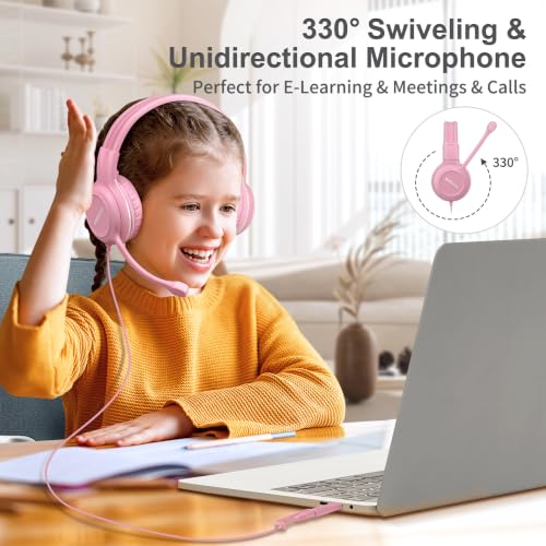 Image of SIMOLIO-Type-C-Wired-Headphones for-School with HD Boom-Mic & Volume Limit