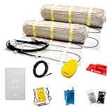 HEATWAVE 150 sq ft: Premium Electric Floor Heating System with GFCI WiFi LED Touch/App Controlled Thermostat, Floor Alarm, Multi-Meter & Installation Accessories -  Heatizon