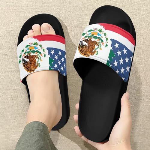 Image of Footwear for Mens Open Toe Athletic Sandals Anti-Slip Sole Slide Sandals Pillow House Flat Shoes Comfortable Slip On Slippers for Indoor & Outdoor
