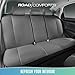 Road Comforts Full Set Leather Mesh Car Seat Cover - Front and Rear, Breathable & Stylish, Airbag Compatible, Universal Fit for Cars, SUVs, Trucks, and Vans - Gray