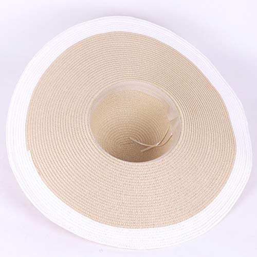 VECRY-Femme-Paille-Large-Bord-Dete-Chapeau-Derby-Pliable-Souple-Plage-Soleil-Chapeaux