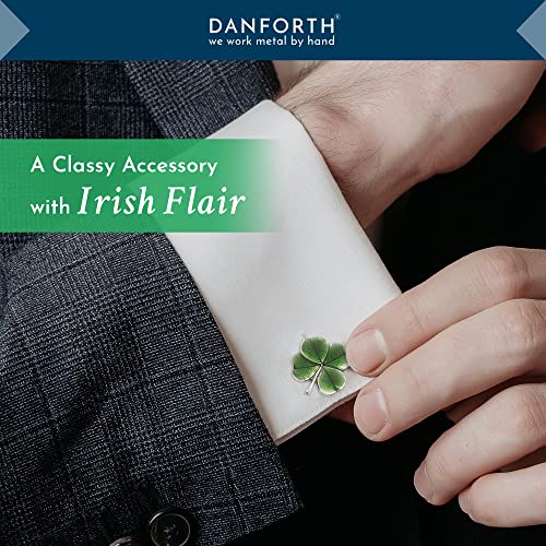 DANFORTH Four Leaf Clover Cufflinks for Men | Handcrafted Pewter Shamrock Cufflinks, Green St. Patrick’s Day Accessories, Made in USA4