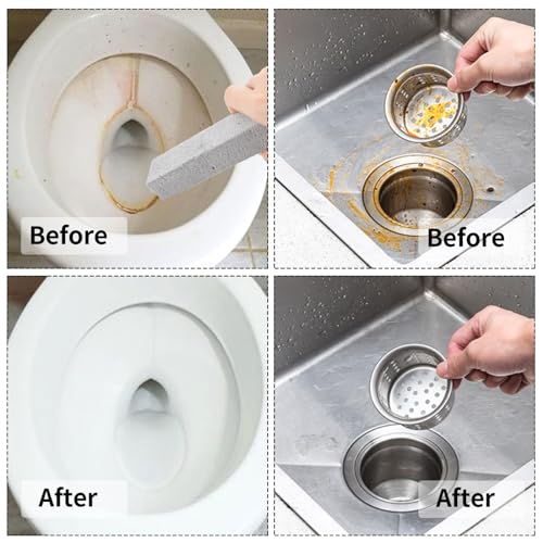 25 Pieces Pumice Stone Toilet Bowl Cleaner, Pumice Scouring Stick Remove Hard Water Ring in Toilet, Pumice Stones for Cleaning, Household, Bath, Kitchen, Pool (5.9 x 1.4 x 0.9 Inches)